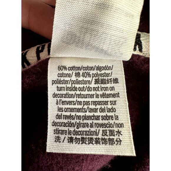 Victoria's Secret Pink Burgundy Pullover Half Zip Sweatshirt Jacket size XS - Picture 9 of 10